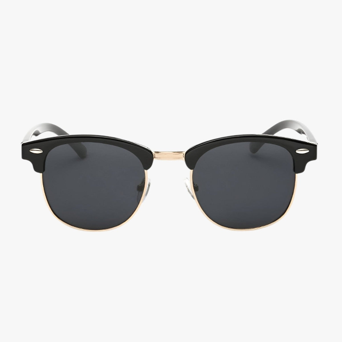 Semi-Rimless Polarized Sunglasses with a Retro Frame