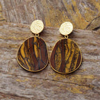Lapis Lazuli Stone Earrings with Natural Variation