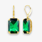 Gemstone Dangle Earrings with Gold and Silver Accents