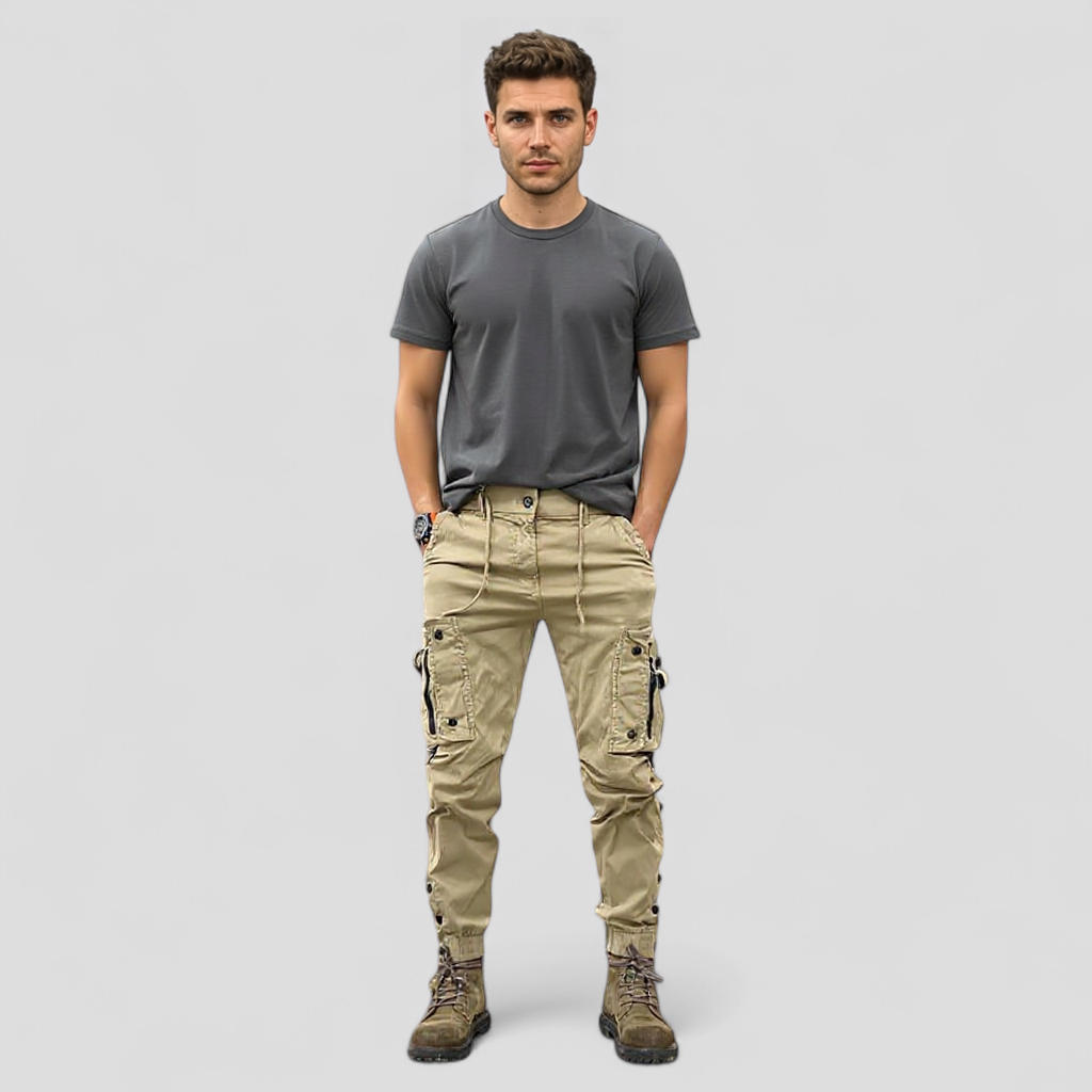 Men's Cargo Trousers with Multiple Practical Pockets
