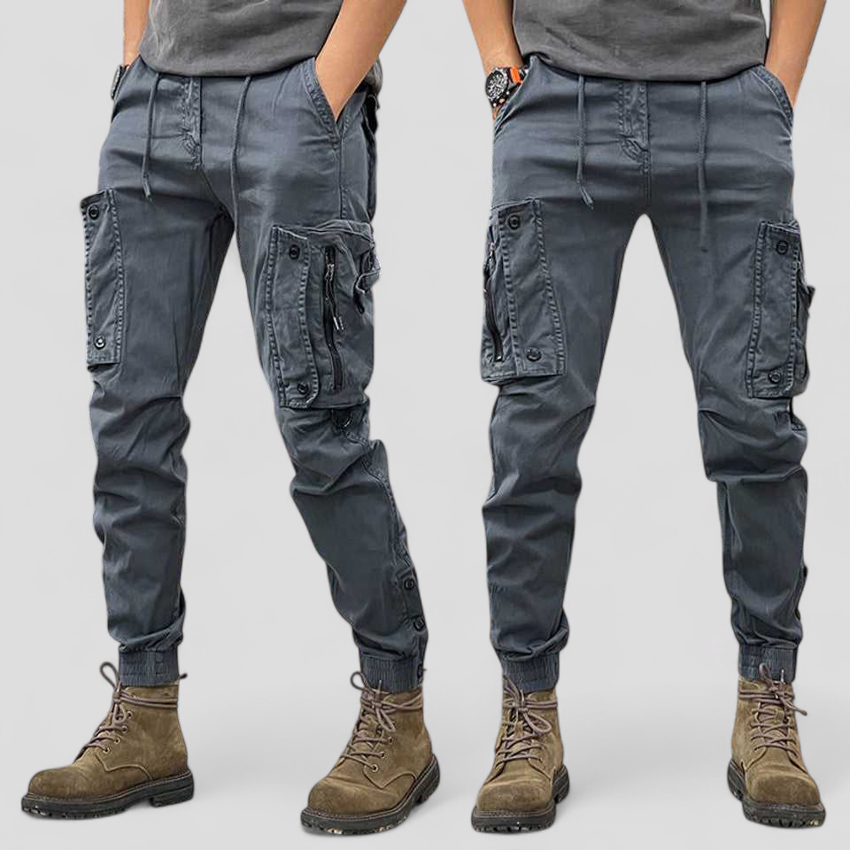 Men's Cargo Trousers with Multiple Practical Pockets