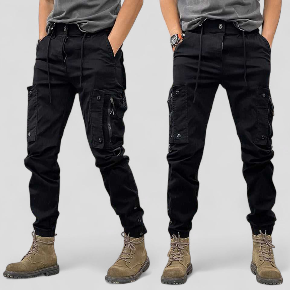 Men's Cargo Trousers with Multiple Practical Pockets
