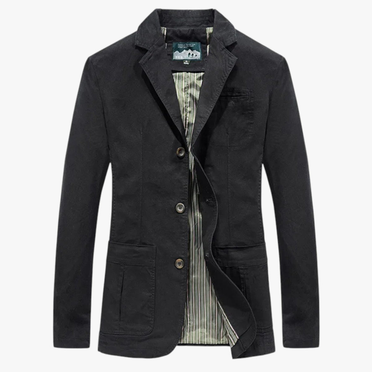 Men's Lightweight Cotton Jacket with Slim Structured Cut