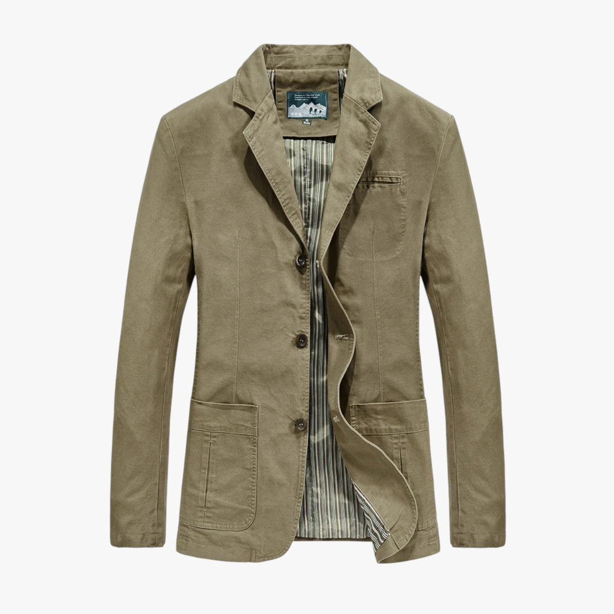 Men's Lightweight Cotton Jacket with Slim Structured Cut