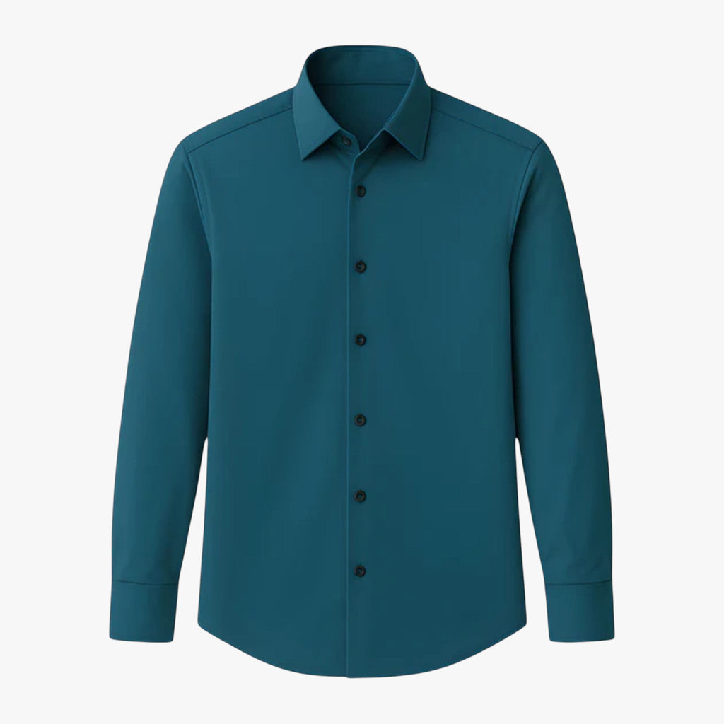 Camisa de oficina elástica con corte moderno y entallado