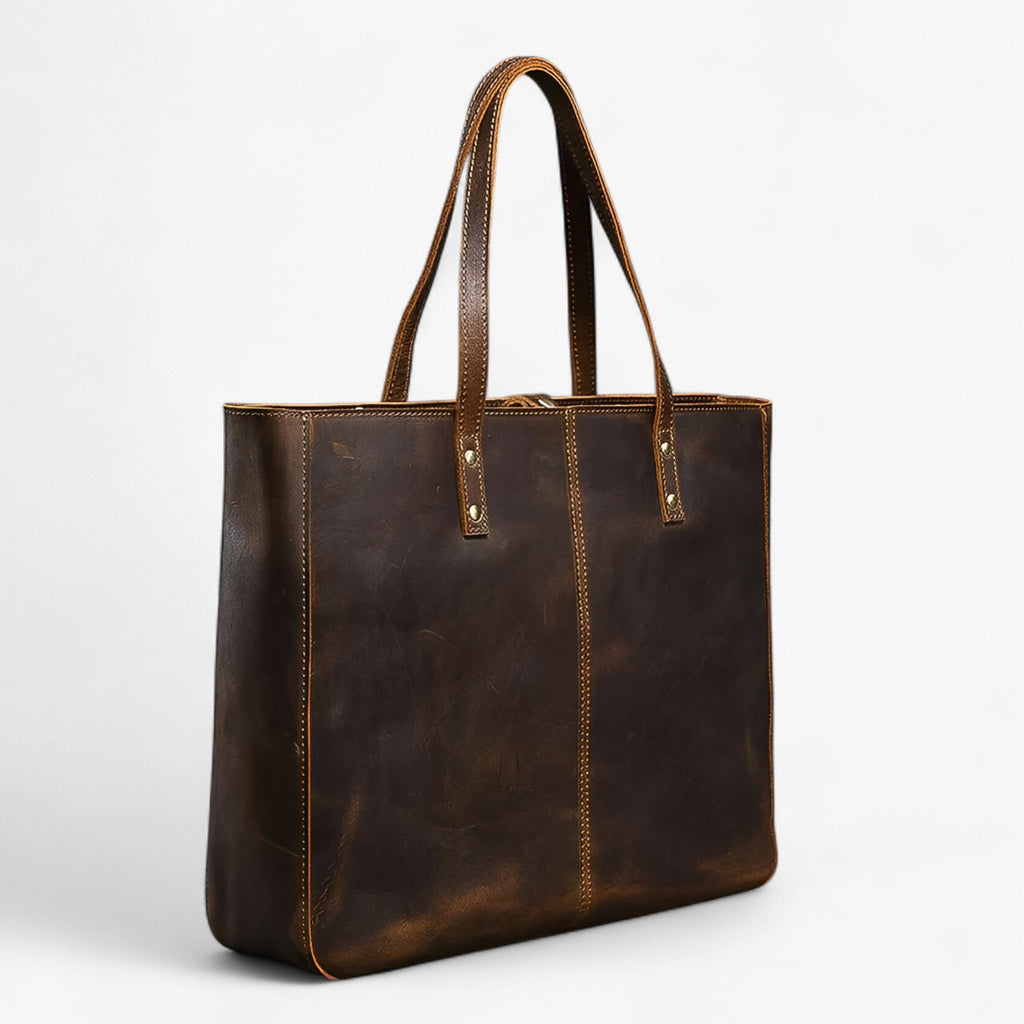 Soft Structured Tote Bag with Multiple Compartments