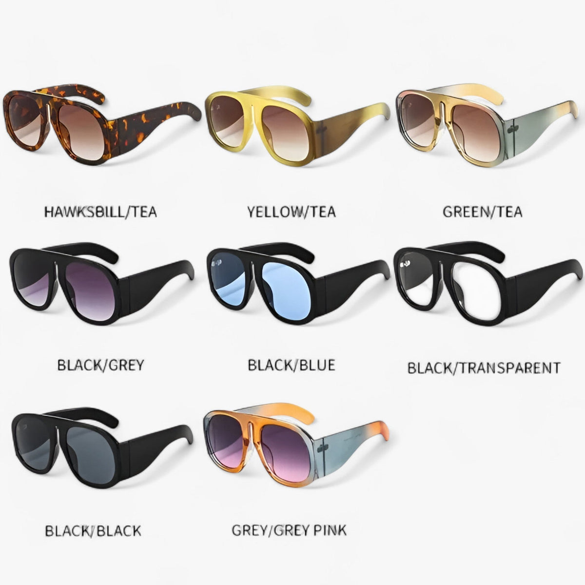 Oversized round sunglasses with a retro-inspired frame