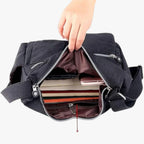 Water-Repellent Crossbody Bag with RFID-Blocking Pocket