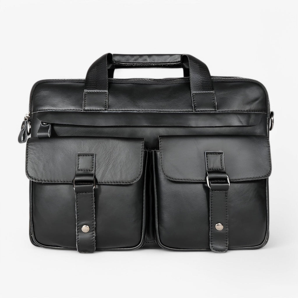 Bolso para portátil de piel sintética con correa acolchada ajustable