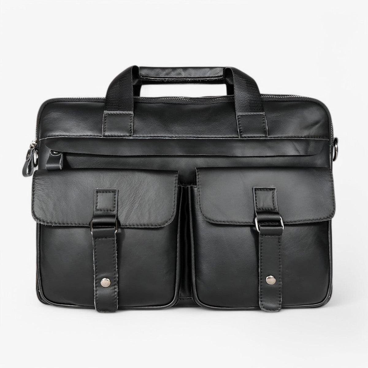 Bolso para portátil de piel sintética con correa acolchada ajustable