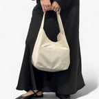 Round Shoulder Bag with Zip Closure and Laptop Space