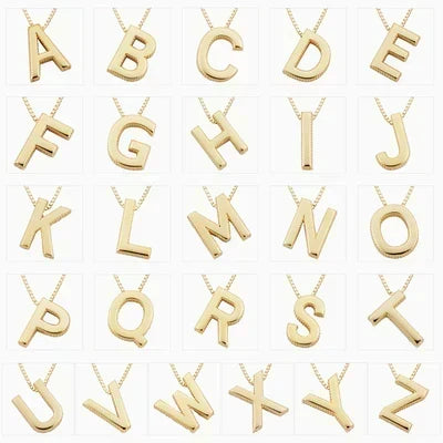 Love Letter Initial Necklace in Choice of Two Metal Colours