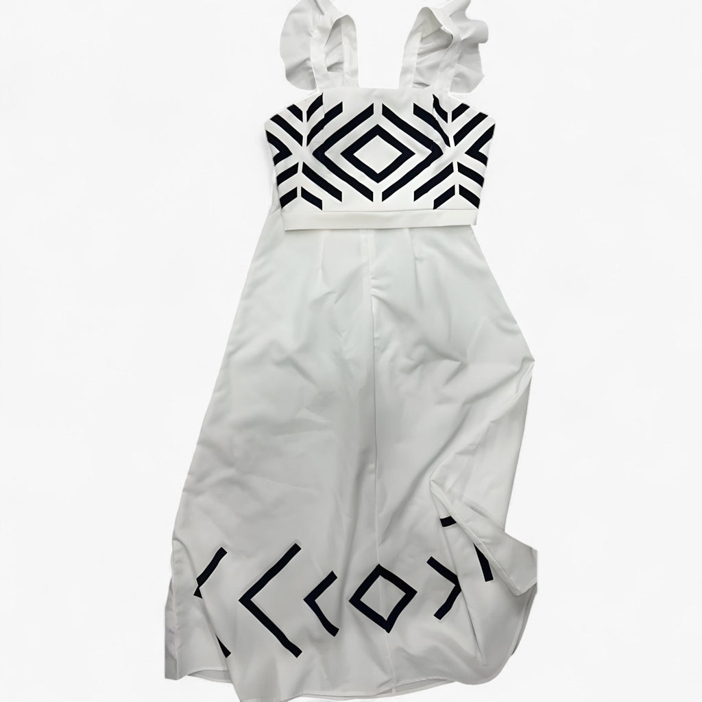 Midi Skirt and Crop Top Set with Elastic Waist