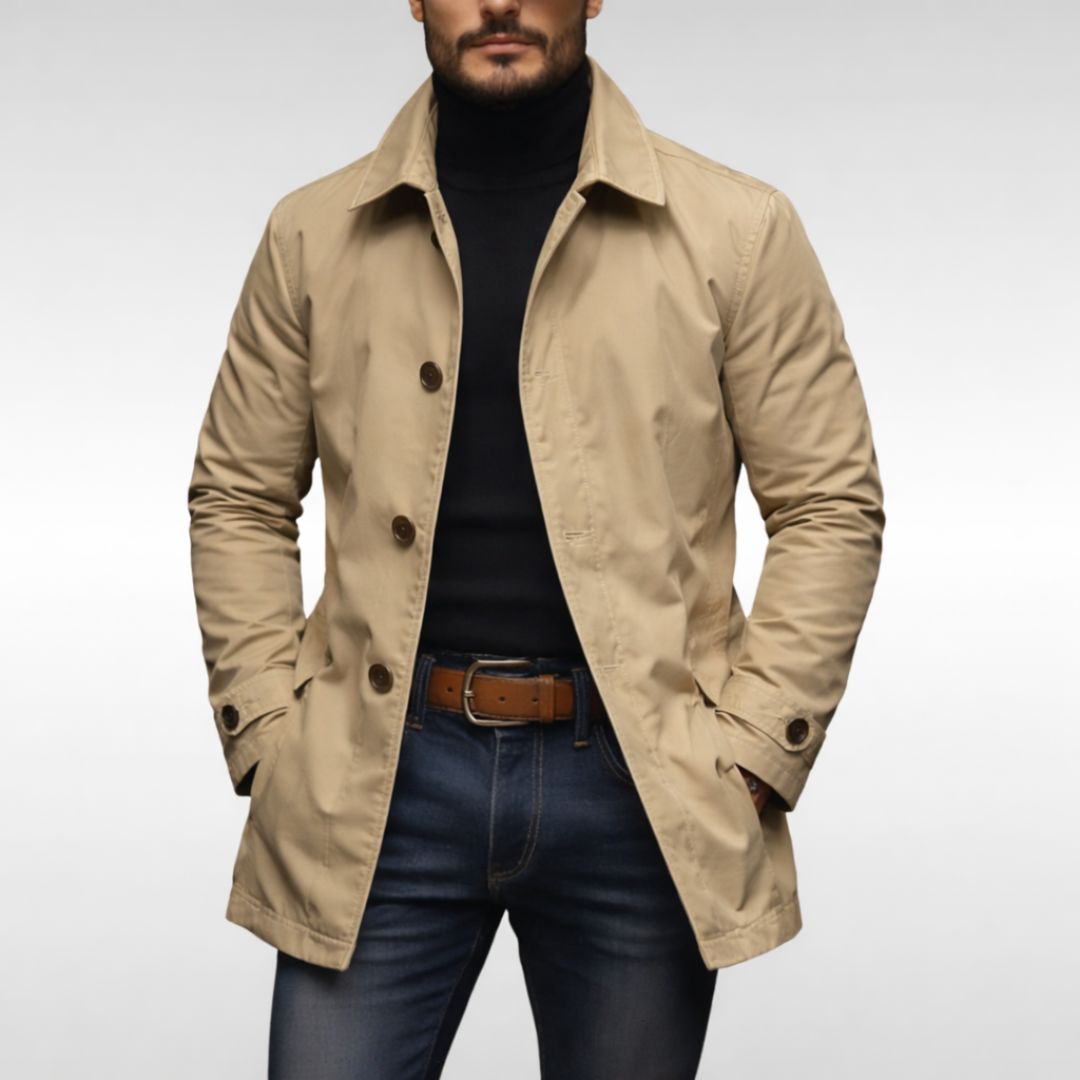 Men's Urban Coat with a Tailored, Modern Silhouette