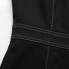 Halter Neck Jumpsuit with Panelled Seams and Wide Leg