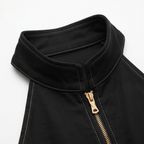 Halter Neck Jumpsuit with Panelled Seams and Wide Leg