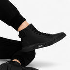 High Black Boots with Shock-Absorbing Sole