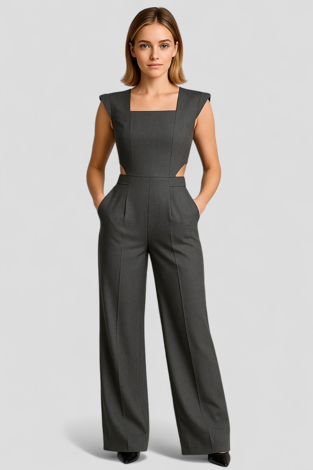 Figursydd jumpsuit med feminin silhuett