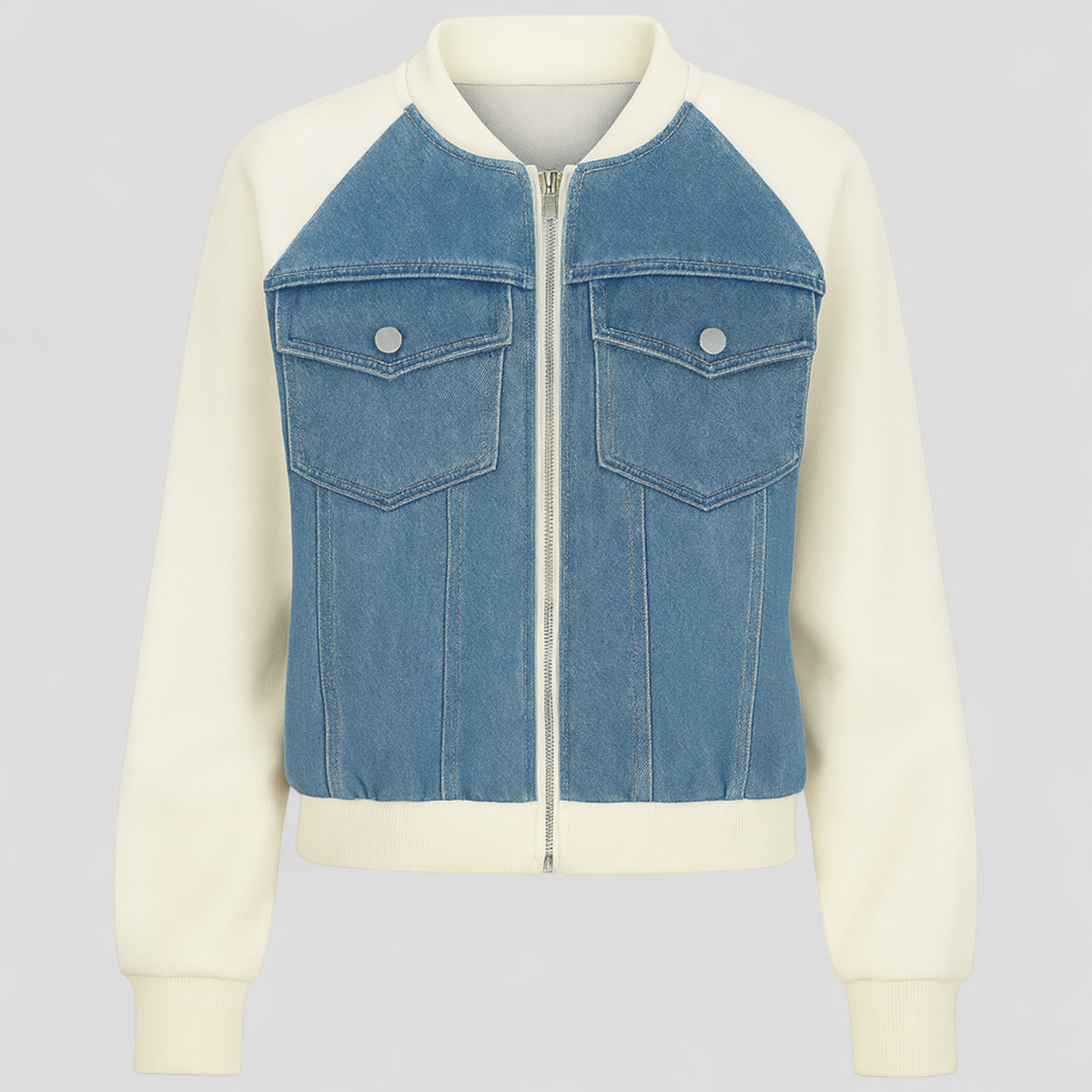 Versatile Denim Jacket with Flexible Cotton-Spandex Fit