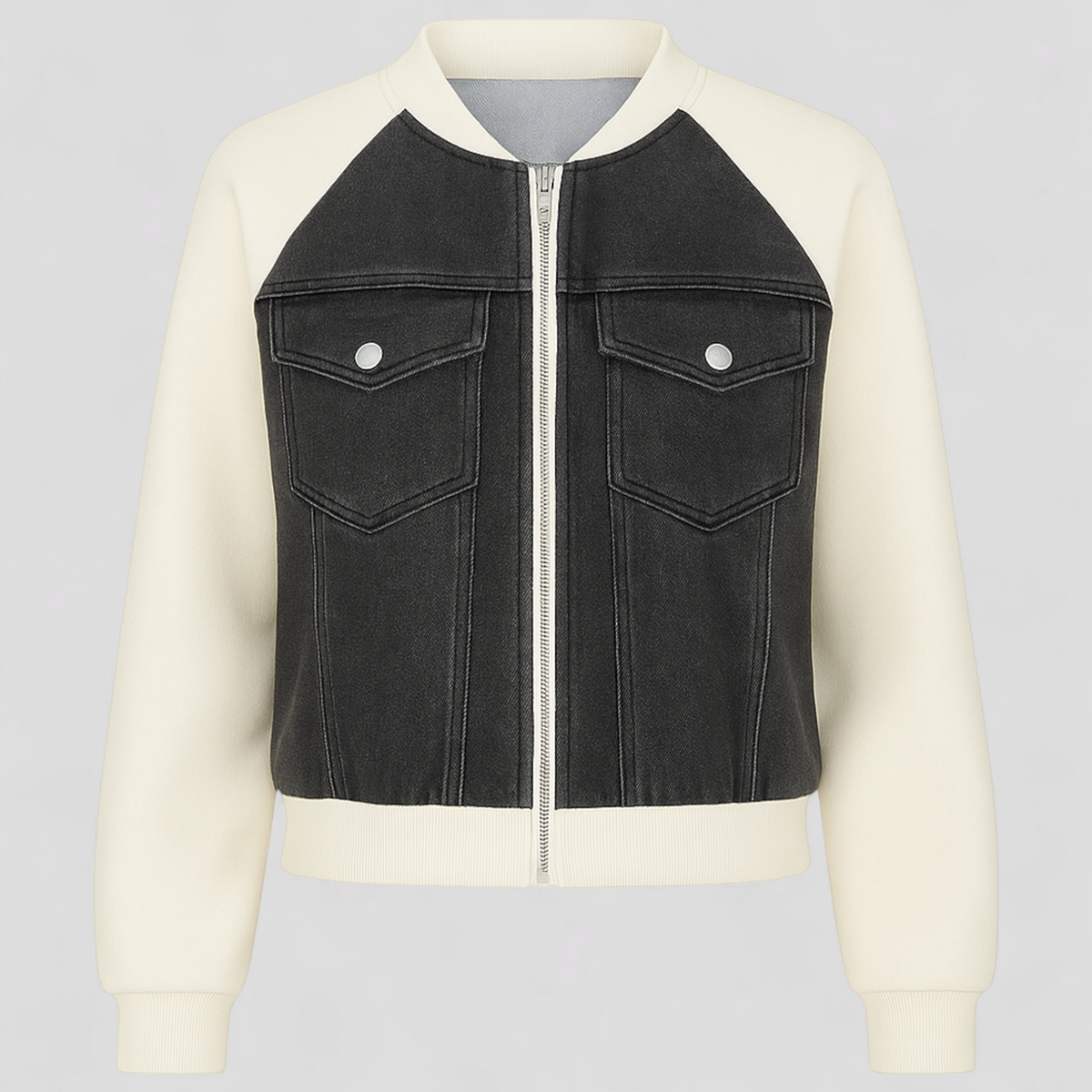 Versatile Denim Jacket with Flexible Cotton-Spandex Fit