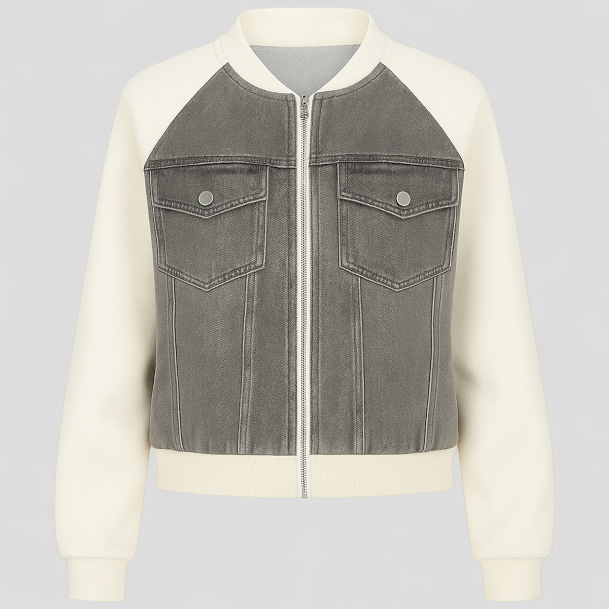 Versatile Denim Jacket with Flexible Cotton-Spandex Fit