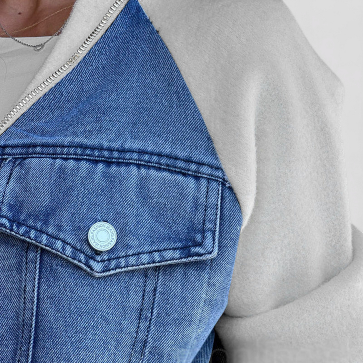 Versatile Denim Jacket with Flexible Cotton-Spandex Fit