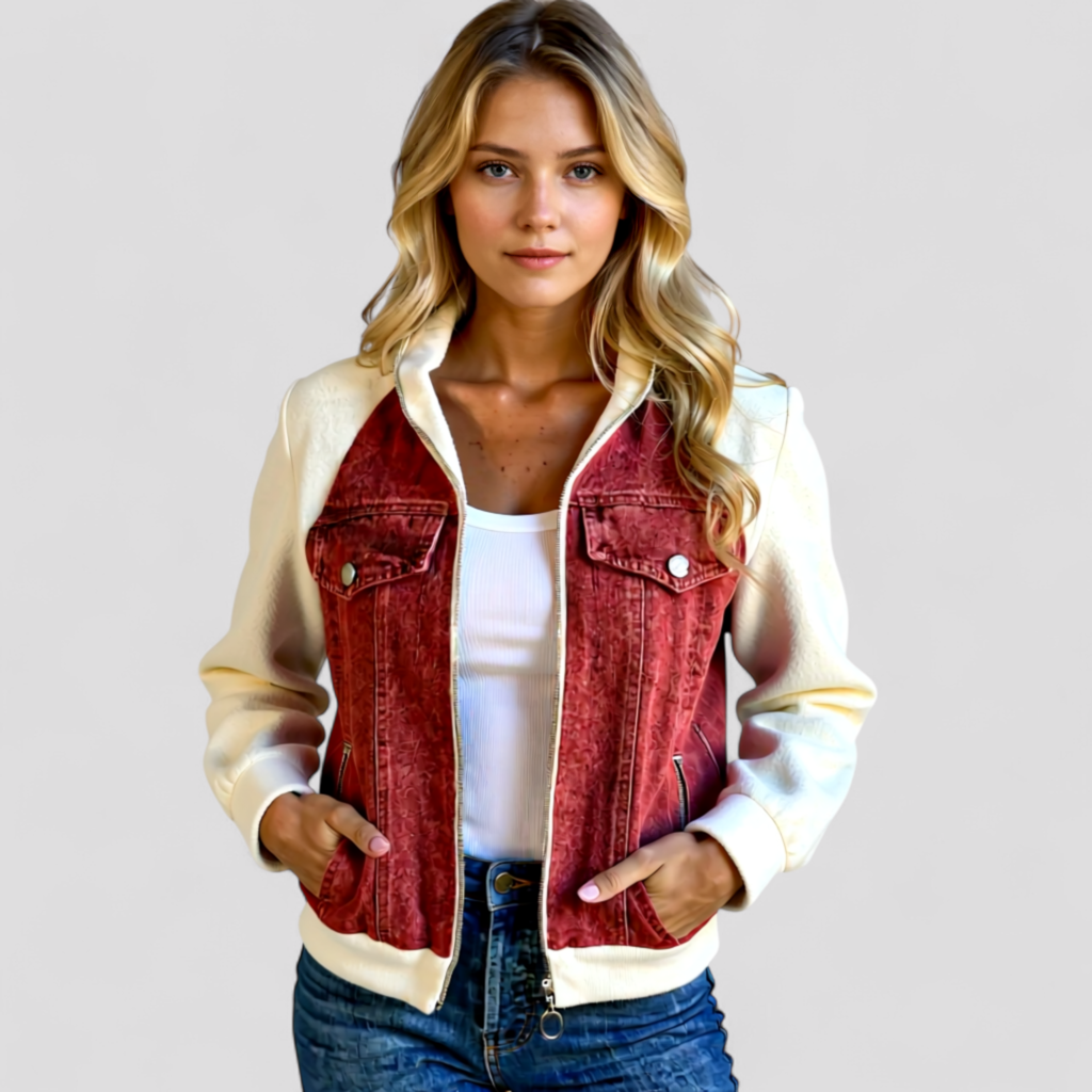 Versatile Denim Jacket with Flexible Cotton-Spandex Fit