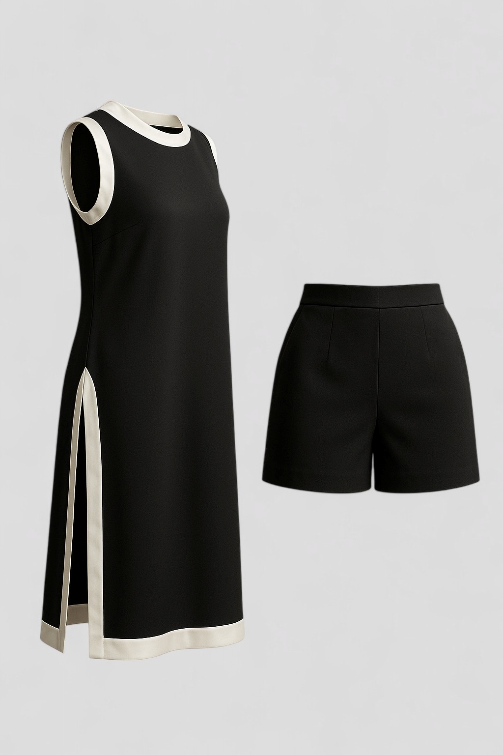 Boho-Inspired Colour Block Sleeveless Top and Shorts Set