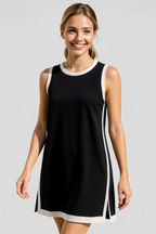 Boho-Inspired Colour Block Sleeveless Top and Shorts Set