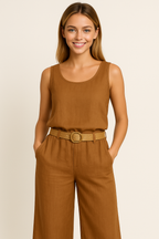 Conjunto boho de dos piezas de verano para festivales y vacaciones