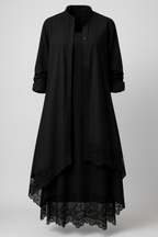 Boho-midiklänning och oversize skjorta i set