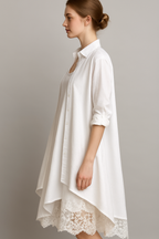 Boho-midiklänning och oversize skjorta i set