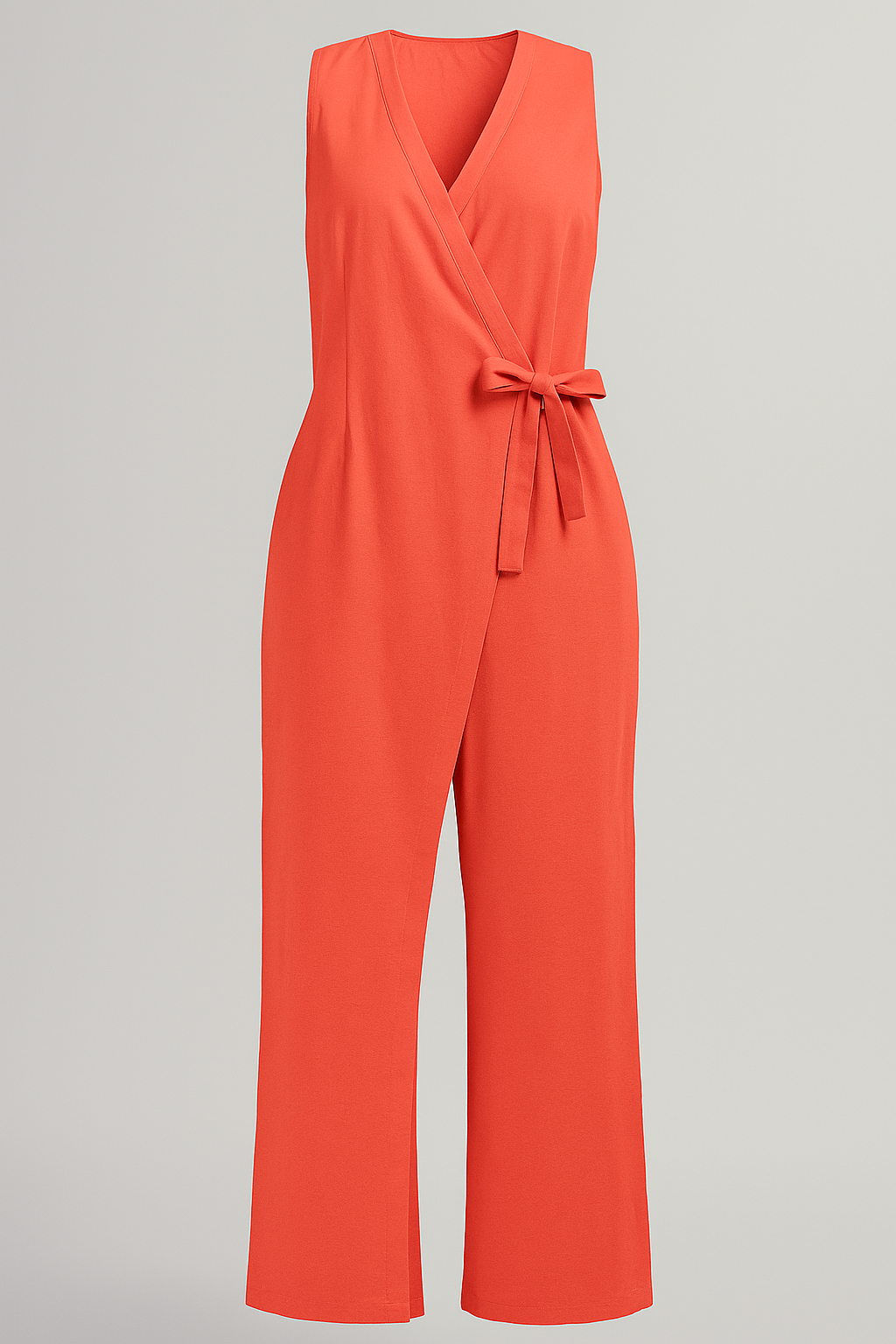 Sleeveless Jumpsuit with Reinforced Shoulders