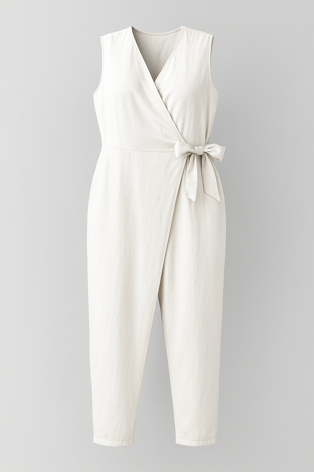 Sleeveless Jumpsuit with Reinforced Shoulders