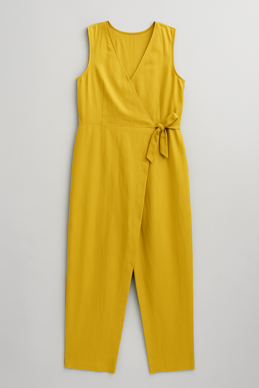 Sleeveless Jumpsuit with Reinforced Shoulders