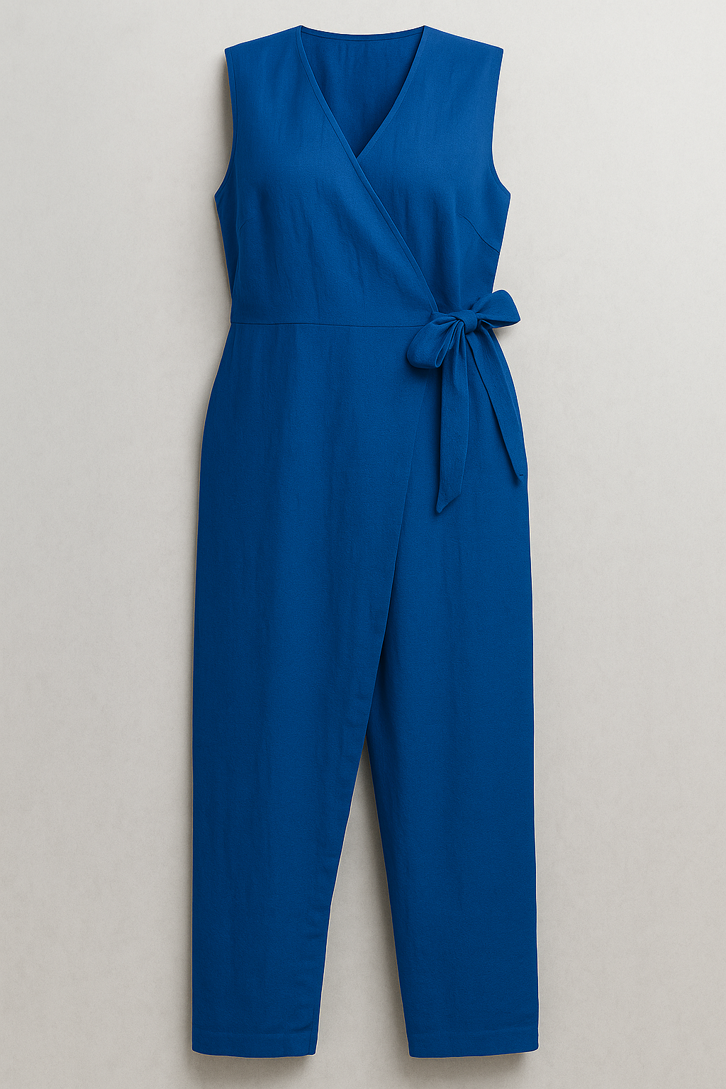 Sleeveless Jumpsuit with Reinforced Shoulders