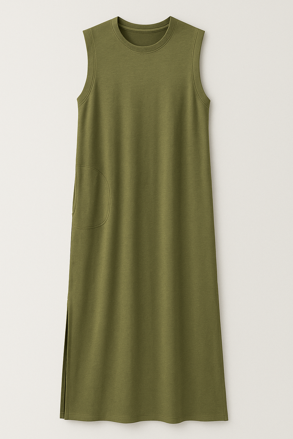 Long Skirt with Side Slit and Pockets for Summer