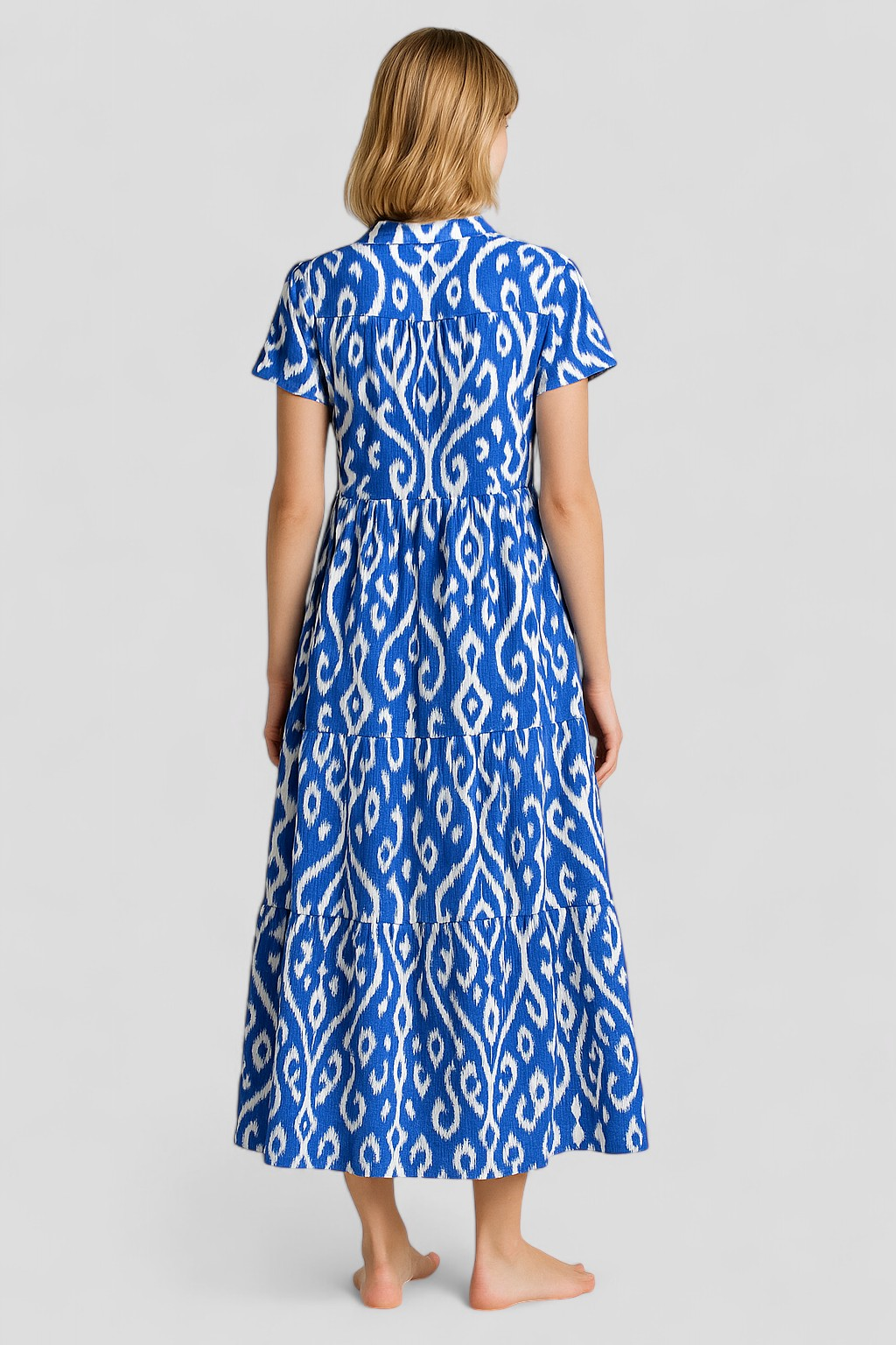 Lightweight V-Neck Maxi Dress with Side Pockets