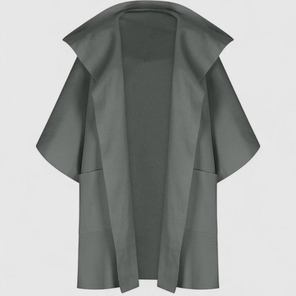 Abrigo midi de algodón con cuello de solapa para la primavera