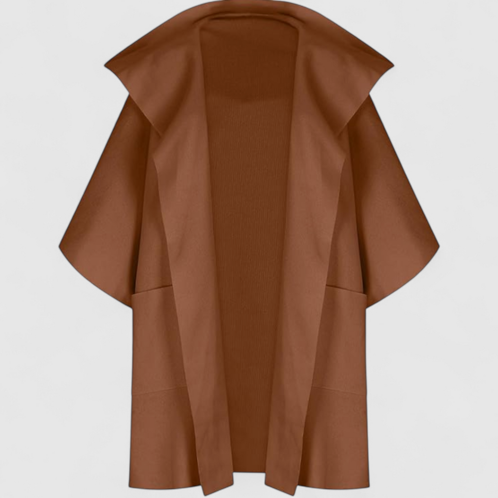 Abrigo midi de algodón con cuello de solapa para la primavera