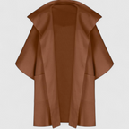 Abrigo midi de algodón con cuello de solapa para la primavera