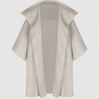 Abrigo midi de algodón con cuello de solapa para la primavera