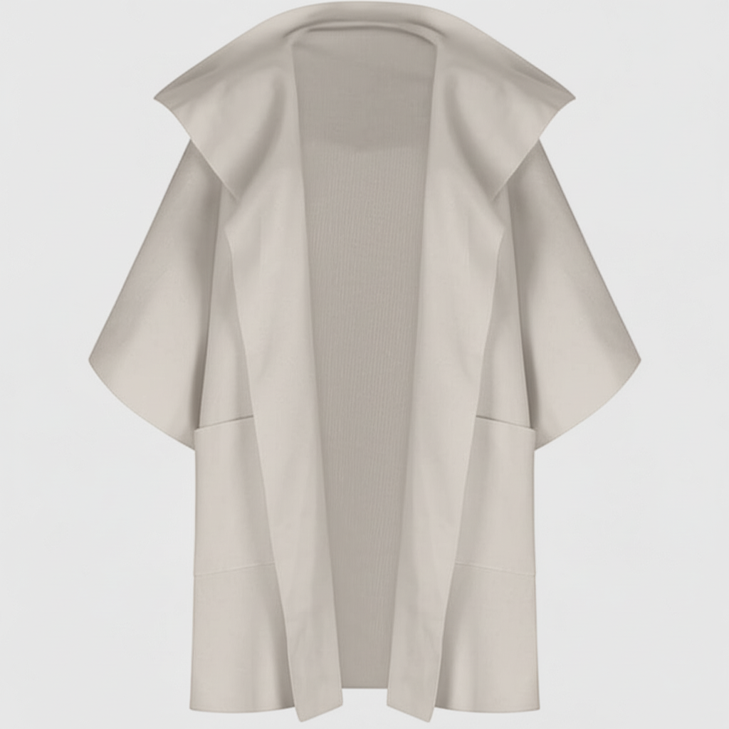 Abrigo midi de algodón con cuello de solapa para la primavera