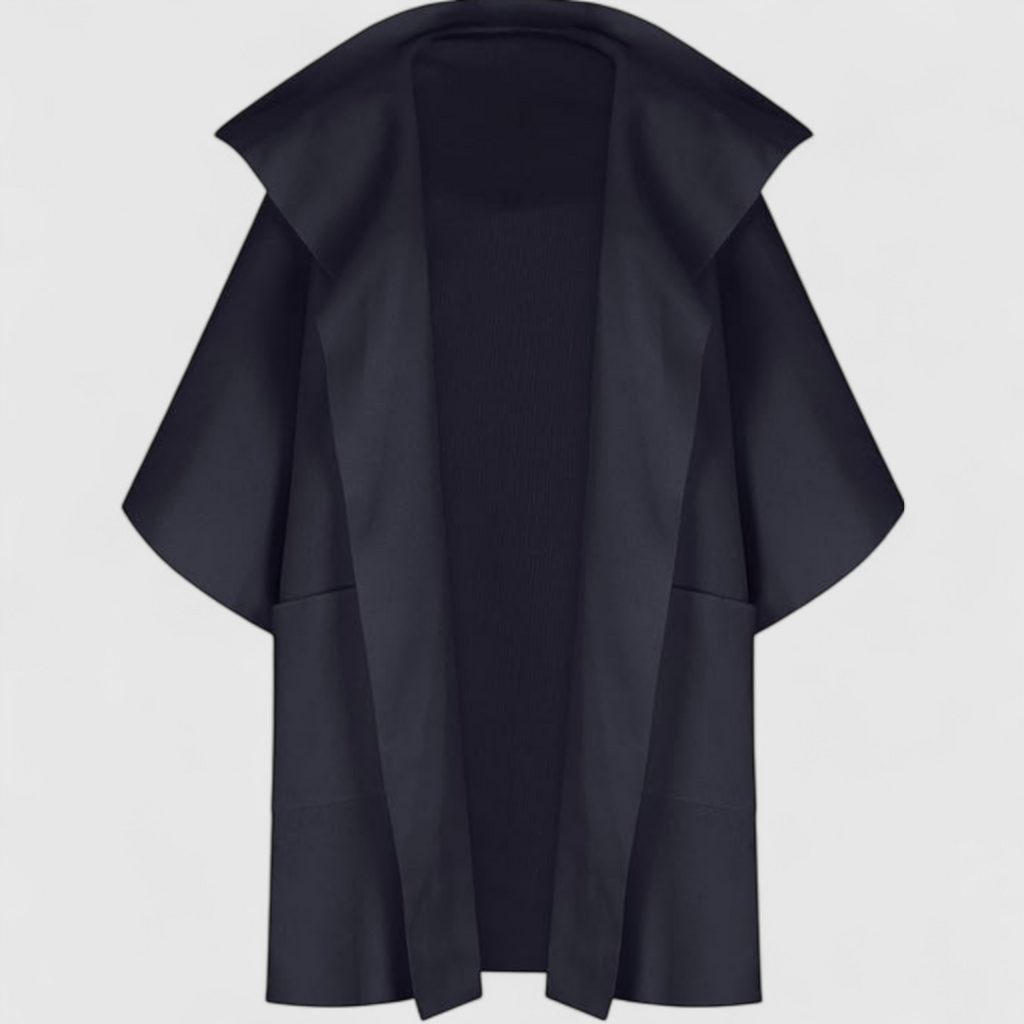 Abrigo midi de algodón con cuello de solapa para la primavera