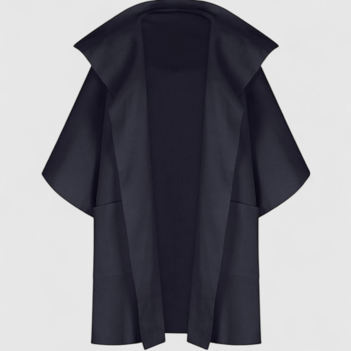 Abrigo midi de algodón con cuello de solapa para la primavera