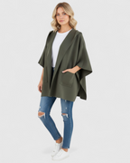 Abrigo midi de algodón con cuello de solapa para la primavera