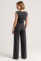 Conjunto de dos piezas estructurado con pantalones de talle alto
