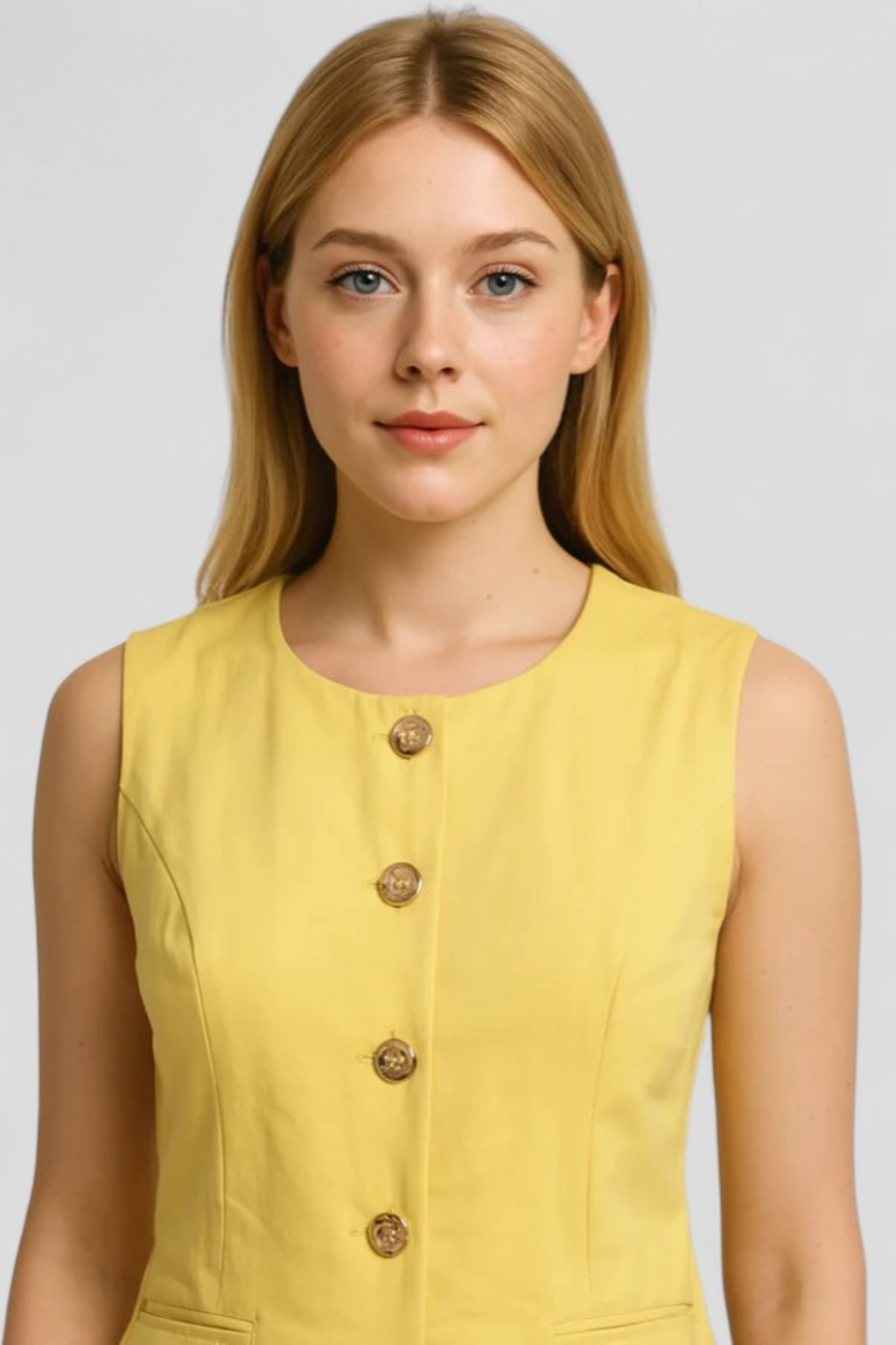 Elegant tvådelat set med knäppning fram i lätt tyg