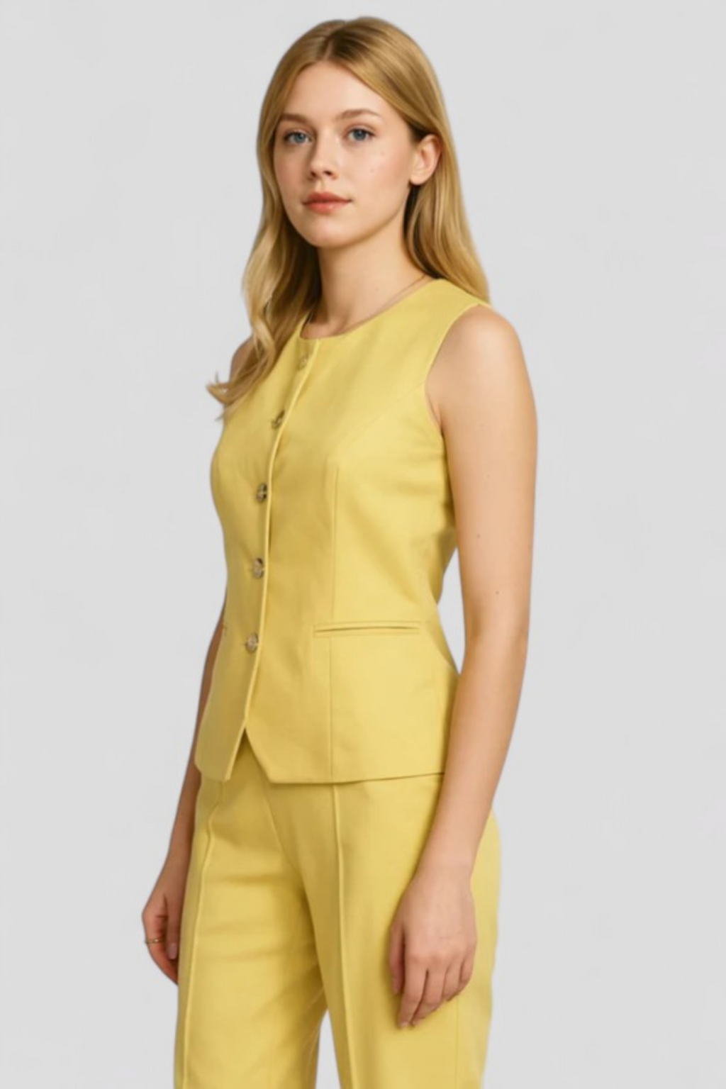 Elegant tvådelat set med knäppning fram i lätt tyg
