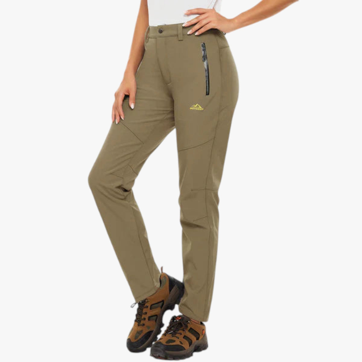 Fleece-Lined Trousers with Water-Repellent Finish